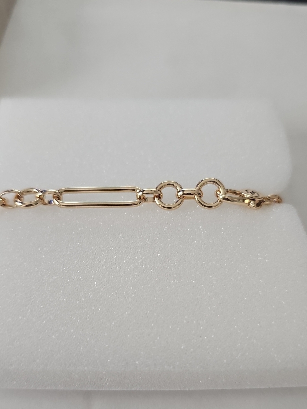 Gold Chain Bracelet with Crystal Double-C Pendant - Picture 4 of 4